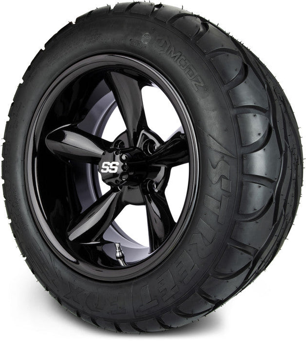 MODZ 14' Godfather Glossy Black - Tire and Wheel Combo