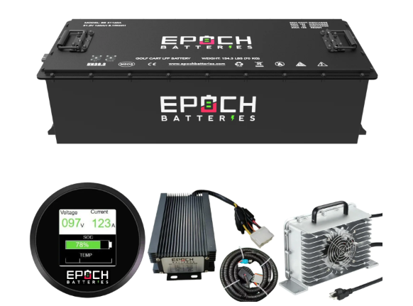 Epoch Batteries 48V 160Ah Lithium (LiFePO4) Golf Cart Battery - Complete Kit
