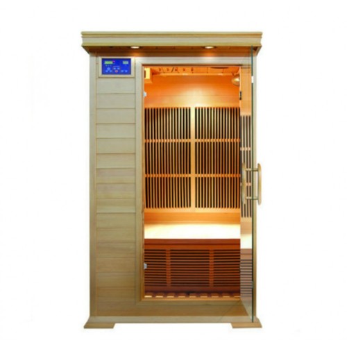 Sunray saunas - Barrett 1 Person Hemlock Sauna w/Carbon Heaters