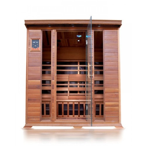 Sunray saunas - Sequoia 4 Person Cedar Sauna w/ Carbon Heaters