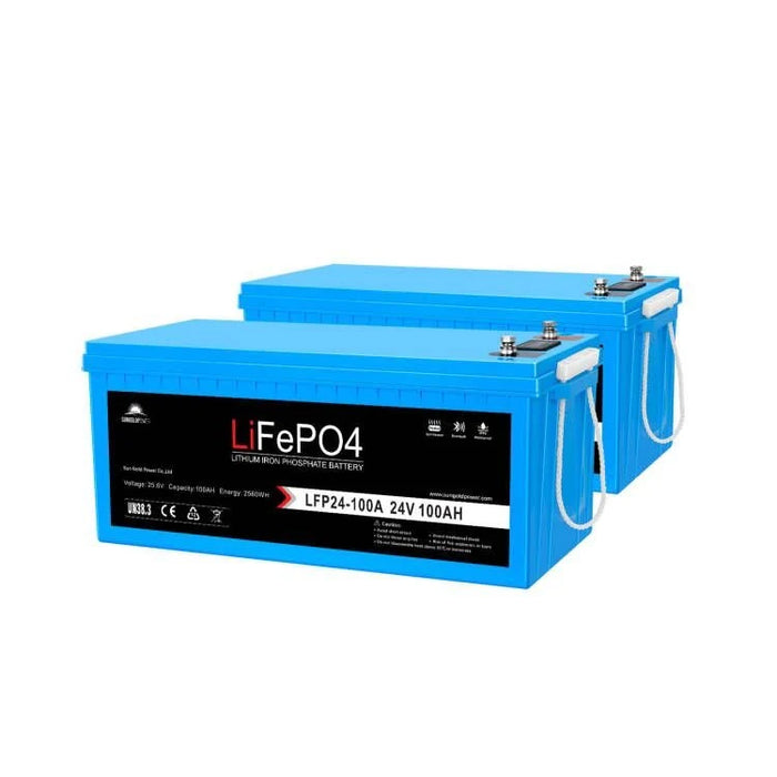 Sungold Power 24v 100ah Lifepo4 Deep Cycle Lithium Battery Bluetooth / Self-Heating / Ip65