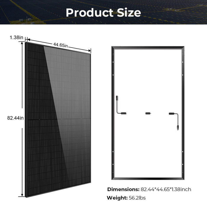 Sungold Power 370W/ 415W/ 500W Mono Black PERC Solar Panel UL 61730 CEC Listed