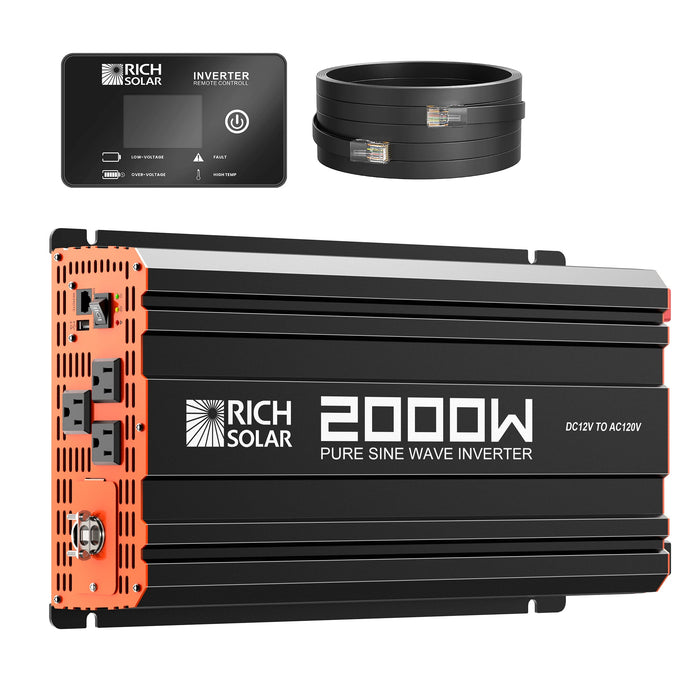 Rich Solar Nova Pure 2K - 2000W (2kW) 12V Industrial Pure Sine Wave Inverter