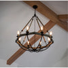 Maxim Lighting Lodge 8 Light Weathered Oak/Bronze Chandelier Ceiling Light 38 inch