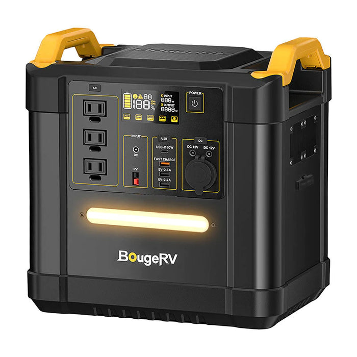 BougeRV 1456Wh LiFePO4 Portable Power Station &Portable Air Conditioner