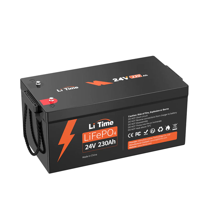 LiTime 24V 230Ah LiFePO4 Lithium 8D Battery, 200A BMS, 5888Wh