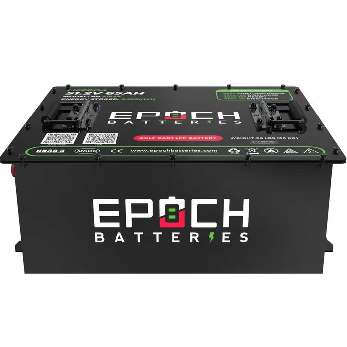 Epoch Batteries 48V 65Ah LiMax Series Lithium (LiFePO4) Golf Cart Battery - Complete Kit
