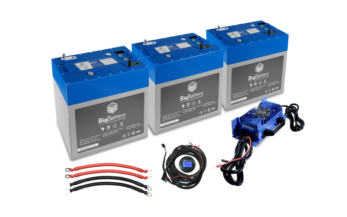 Big Battery 24V Eagle 2 LiFePO4 Battery with Heater - 64Ah 1.63kWh + Kit Options