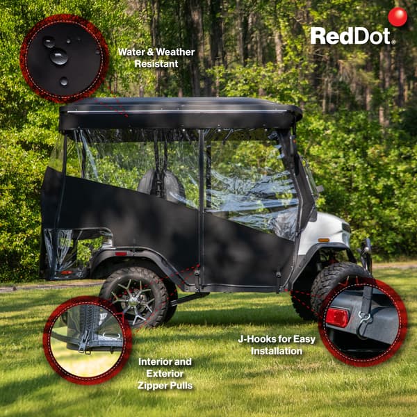 RedDot Denago Nomad XL 2+2 Black 3-Sided Track Style Enclosure & Valance (Black)