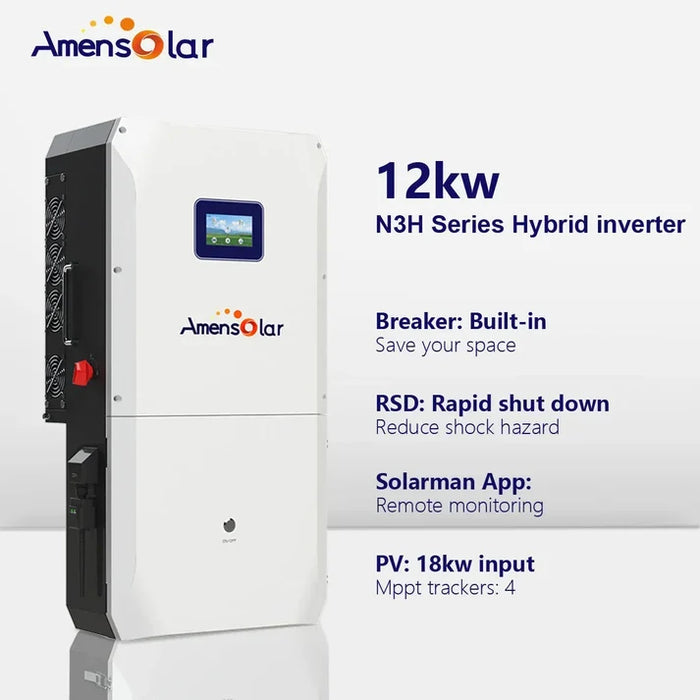 AmenSolar 12kW Split Phase Hybrid Solar Inverter (N3H-X12US)