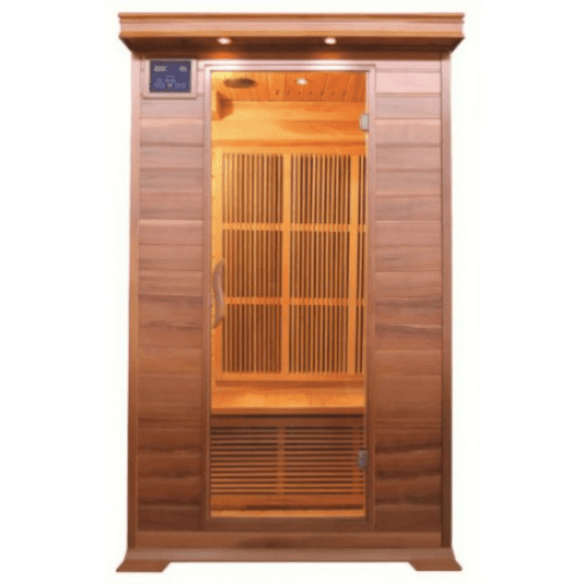 Sunray saunas - Cordova 2 Person Cedar Sauna w/Carbon Heaters/Vertical Heater Panels