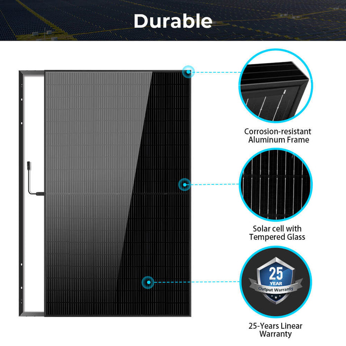 Sungold Power 370W/ 415W/ 500W Mono Black PERC Solar Panel UL 61730 CEC Listed