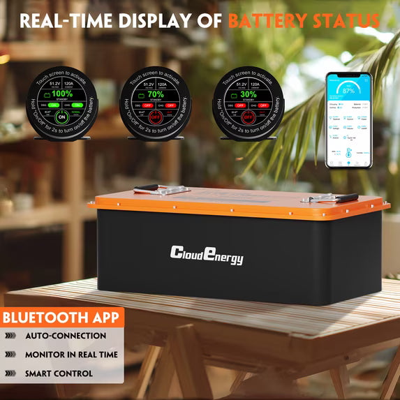 Cloudenergy 48V 120AH LiFePO4 Lithium Golf Cart Battery
