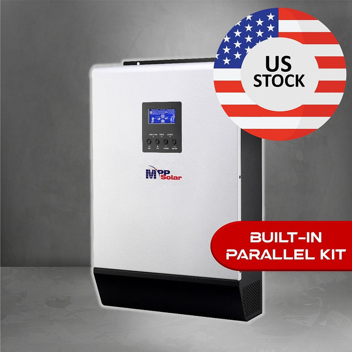 MPP Solar 3024LV-MSD + WIFI (3KW 24V) - 120vac 3000W 24V Off-Grid Solar Inverter + MPPT Solar Charger 80A, (PV input 250Vdc) + Battery Charger 80A