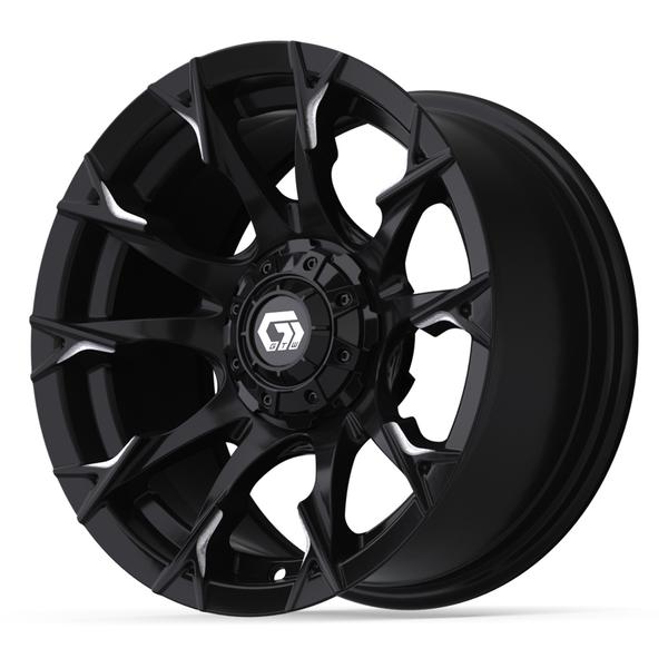 GTW 14" Diablo Gloss Black with Machined Accents Wheel
