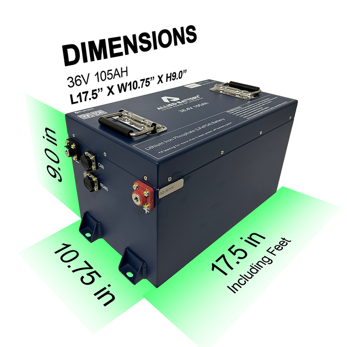 Allied Battery Lithium 36V 105Ah LiFePO4 Bundle