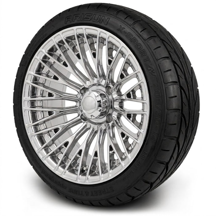 MODZ® 14" Reaper Chrome Wheels & Street Tires Combo