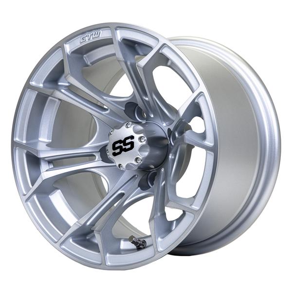 GTW 12" Spyder Matte Silver with Machined Accents Wheel