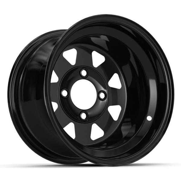 GTW 12" Spoke Glossy Black Steel Wheel (2:5 Offset)