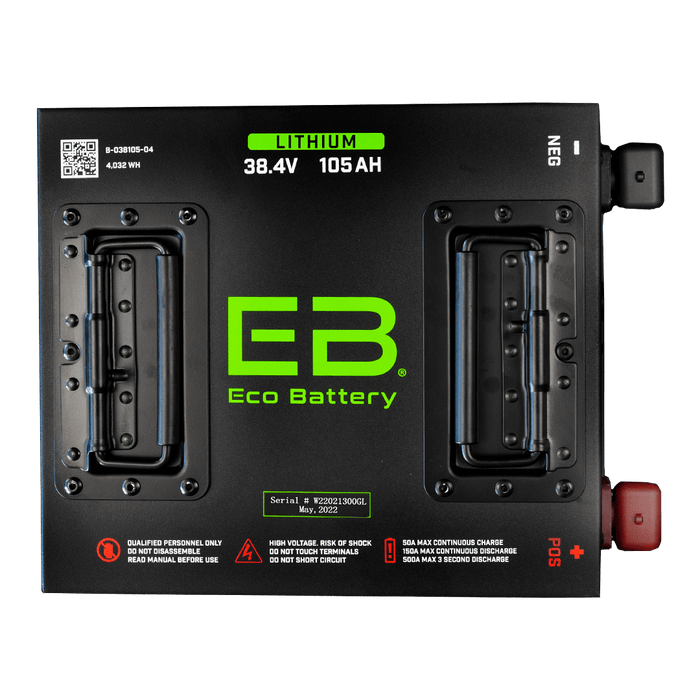 Eco Battery 38V 105Ah Lithium Bundle Kit with Charger & Optional 12V Converter