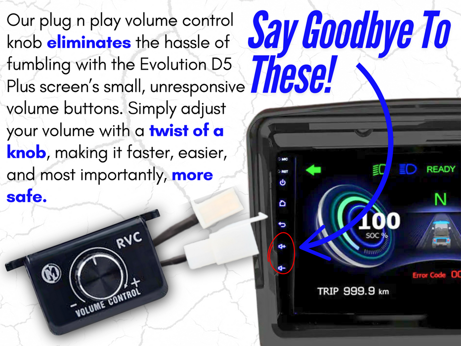 Evolution D5 / 2+2 Plus Model Volume Control