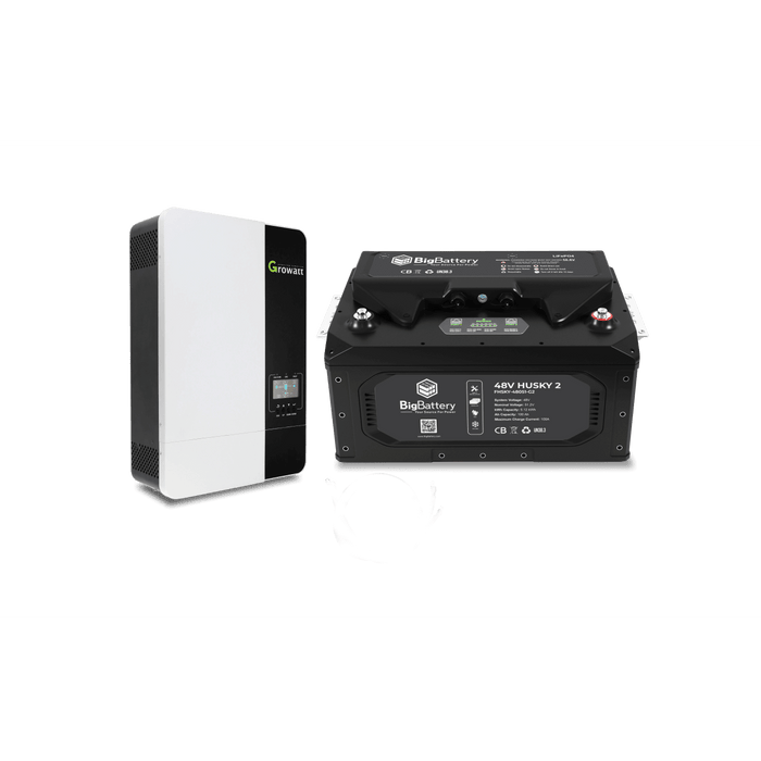 Big Battery 48V 1X HUSKY 2 3K Growatt Inverter Kit