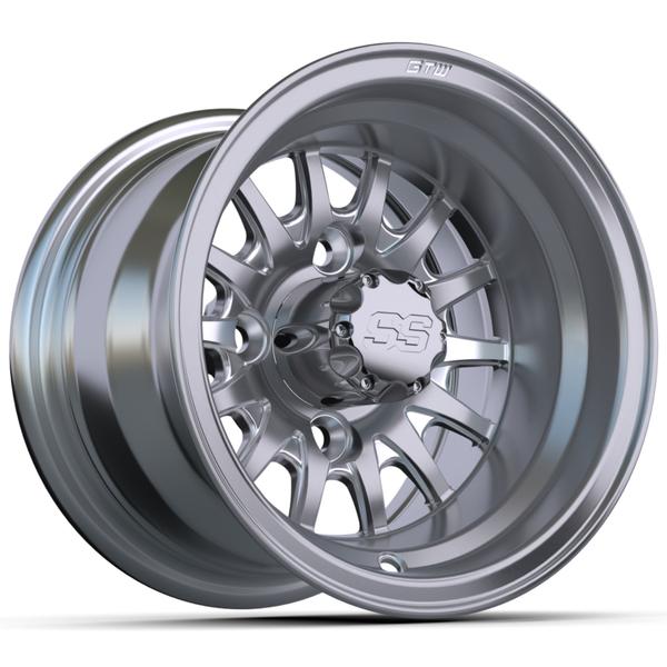 GTW 10" Medusa Silver with Machined Accents Wheel