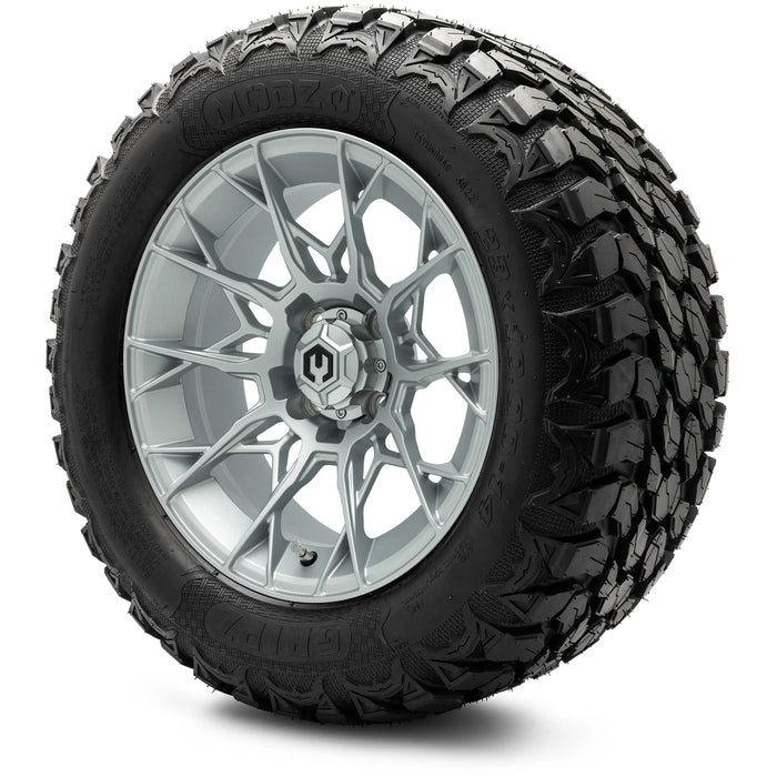 MODZ 14" Chaos Silver Wheels & Off-Road Tires Combo