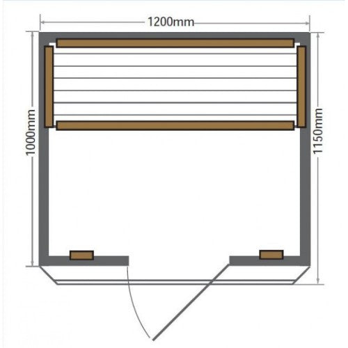 Sunray saunas - Evansport 2 Person Hemlock Sauna w/Ceramic Heaters