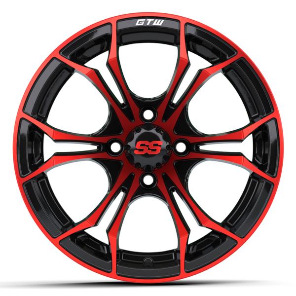 GTW 14" Spyder Black with Red Accents Wheel