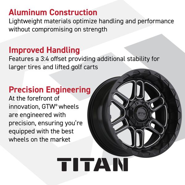 GTW 14" Titan Black & Machined Wheel