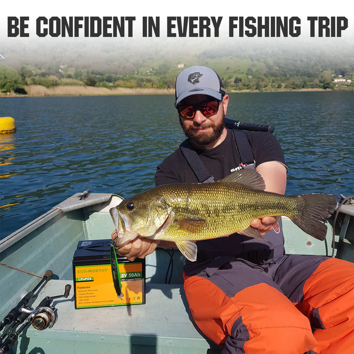 Eco-Worthy 12V 50Ah LiFePO4 Lithium Battery