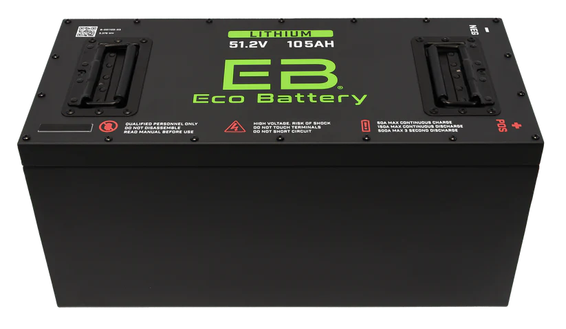 Eco Battery 51V 105Ah "Skinny" LiFePO4 Golf Cart Battery