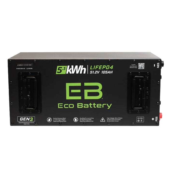 Eco Battery GEN3 51V 105Ah "Skinny" Battery Bundle - Yamaha G19/G22