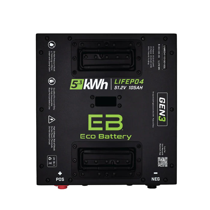 Eco Battery GEN3 51V 105Ah "Thru-Hole" Battery Bundle - Club Car Precedent / Onward / Tempo
