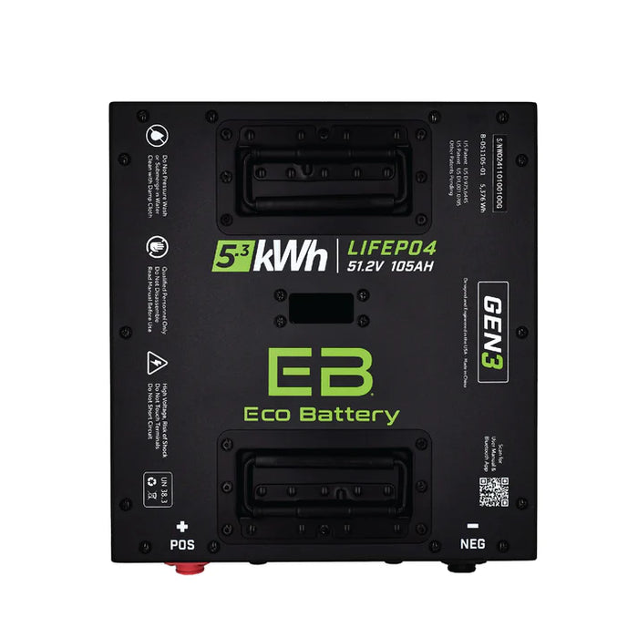 Eco Battery 51V 105Ah GEN3 “Thru Hole” LiFePO4 Lithium Battery