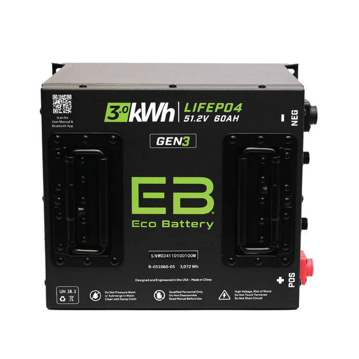 Eco Battery 51V 60Ah GEN3 “Cube” LiFePO4 Lithium Battery