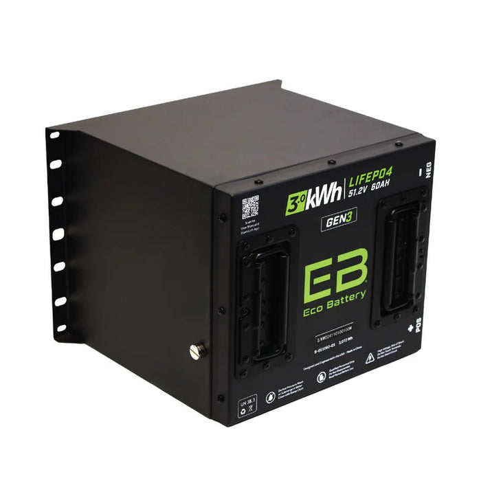 Eco Battery 51V 60Ah GEN3 “Cube” LiFePO4 Lithium Battery