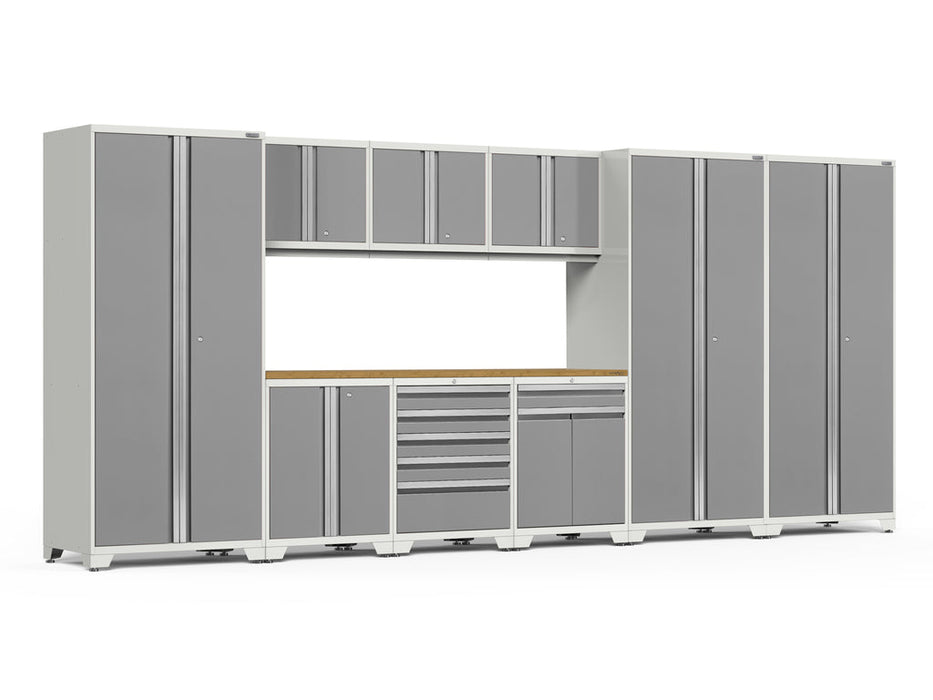NewAge Pro Series 10 Piece Cabinet Set with Lockers, Tool Drawer Cabinet and 84 in. Worktop