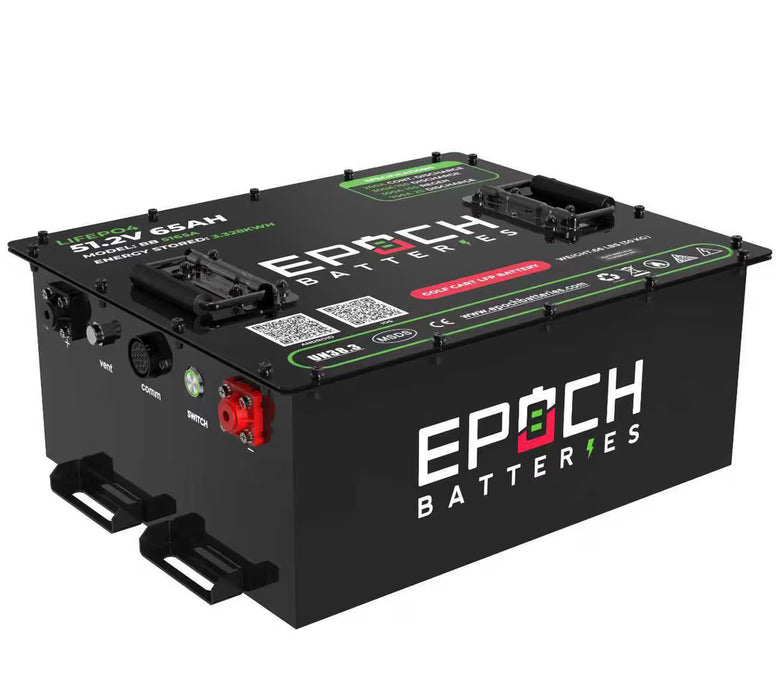 Epoch Batteries 48V 65Ah LiMax Series Lithium (LiFePO4) Golf Cart Battery - Complete Kit