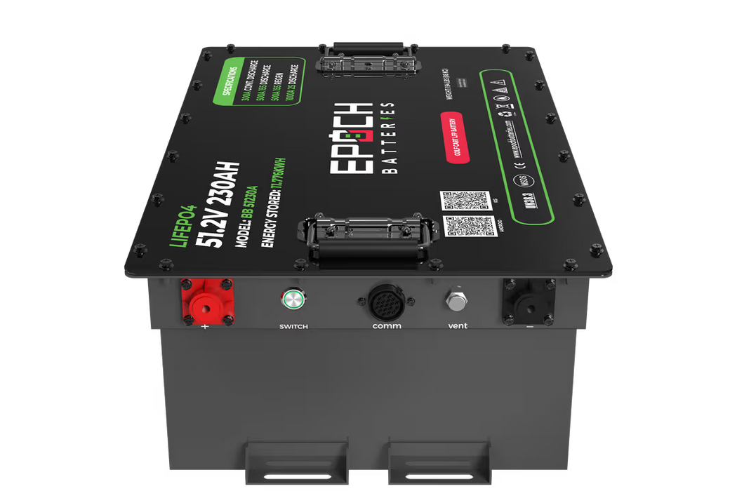 Epoch Batteries 48V 230Ah LiMax Series Lithium (LiFePO4) Golf Cart Battery - Complete Kit