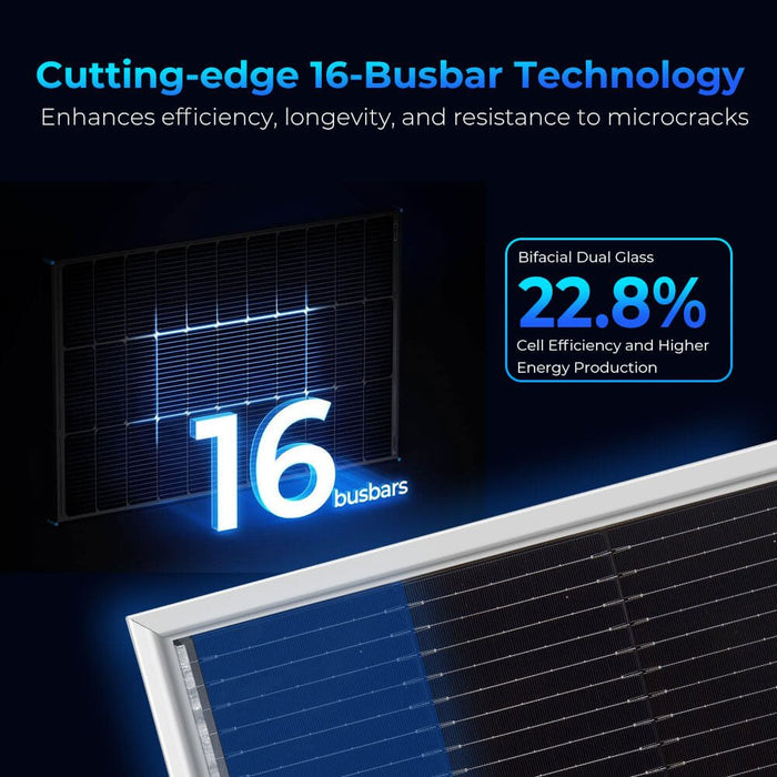 Sungold Power 590 Watt Bifacial N-Type Monocrystalline Solar Panel (SGN-590-BDG1 UL61730 CEC Listed))