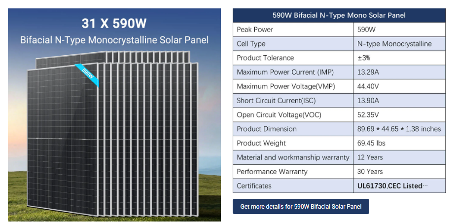 Sungold Power Off-Grid Solar Kit 24KW 48VDC 120/240VAC 61.44KWH-64.28KWH Lithium Battery 31 X 590 Watts Solar Panels (FR-24K60CP/ FR-24K64PM)
