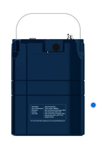 Epoch Batteries 12V 460Ah (5.89kWh) V2-T Elite Series - Heated & Bluetooth & Victron Comms LiFePO4 Battery (C12460A-A)