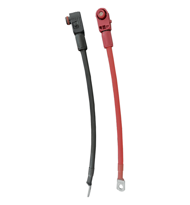Ruixu 4AWG Cable-5/16” Lugs + Pluggable Battery Pole Connector  -Black and Red