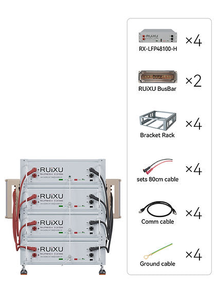 Ruixu Battery Optional Installation Method Bracket Rack - Flexibility & Stackable