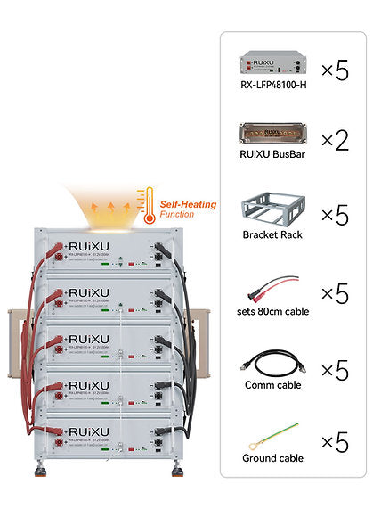 Ruixu Self-Heating Battery Optional Installation Method Bracket Rack - Flexibility & Stackable