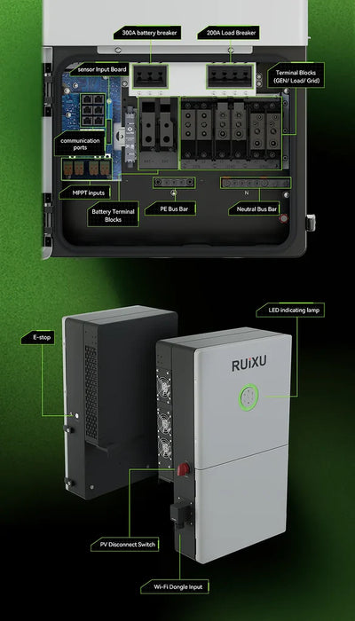 Ruixu 12kW Split-Phase Hybrid Inverter (RX-12K)