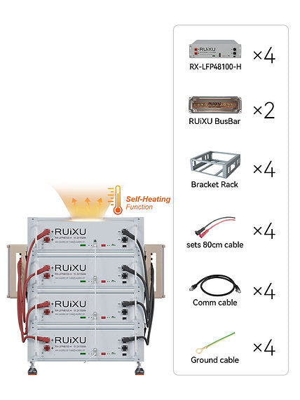 Ruixu Self-Heating Battery Optional Installation Method Bracket Rack - Flexibility & Stackable