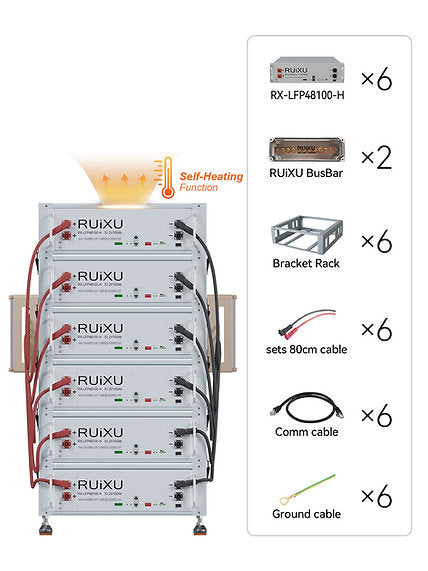 Ruixu Self-Heating Battery Optional Installation Method Bracket Rack - Flexibility & Stackable